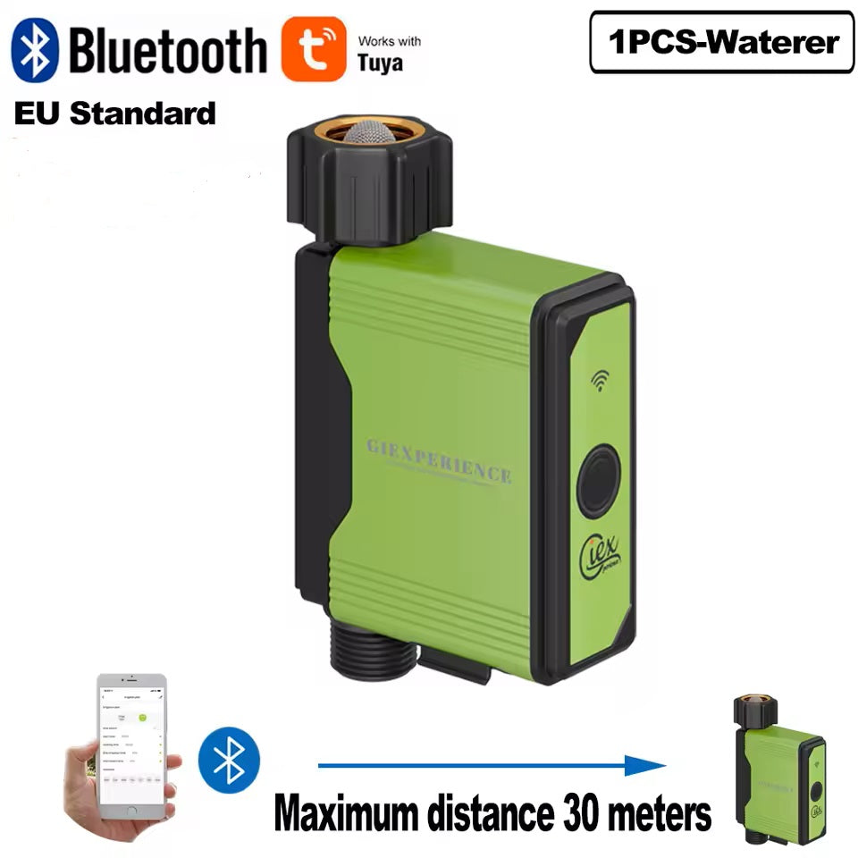 WIFI Bluetooth Smart Sprinkler Timer Drip Irrigation System with Built-in Water Flow Recorder TUYA Controller