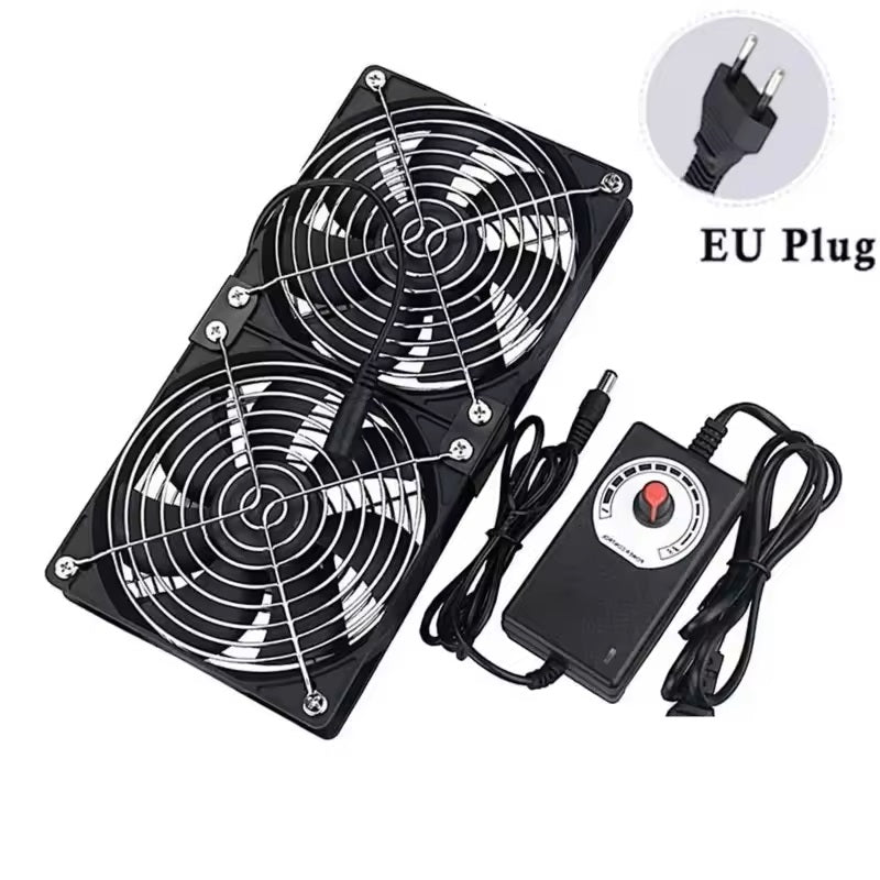 120mm Cooling Fan with Controller – 12cm 12V/220V, BTC Case, Workstation, Radiator, Server Fan